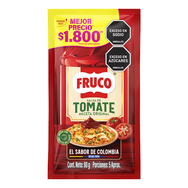 SALSA DE TOMATE X 80 GR